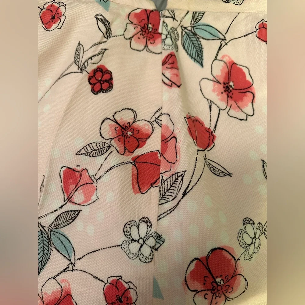 C.J. Banks Light Pink Knee Length Floral Pattern Skirt - Picture 5 of 5